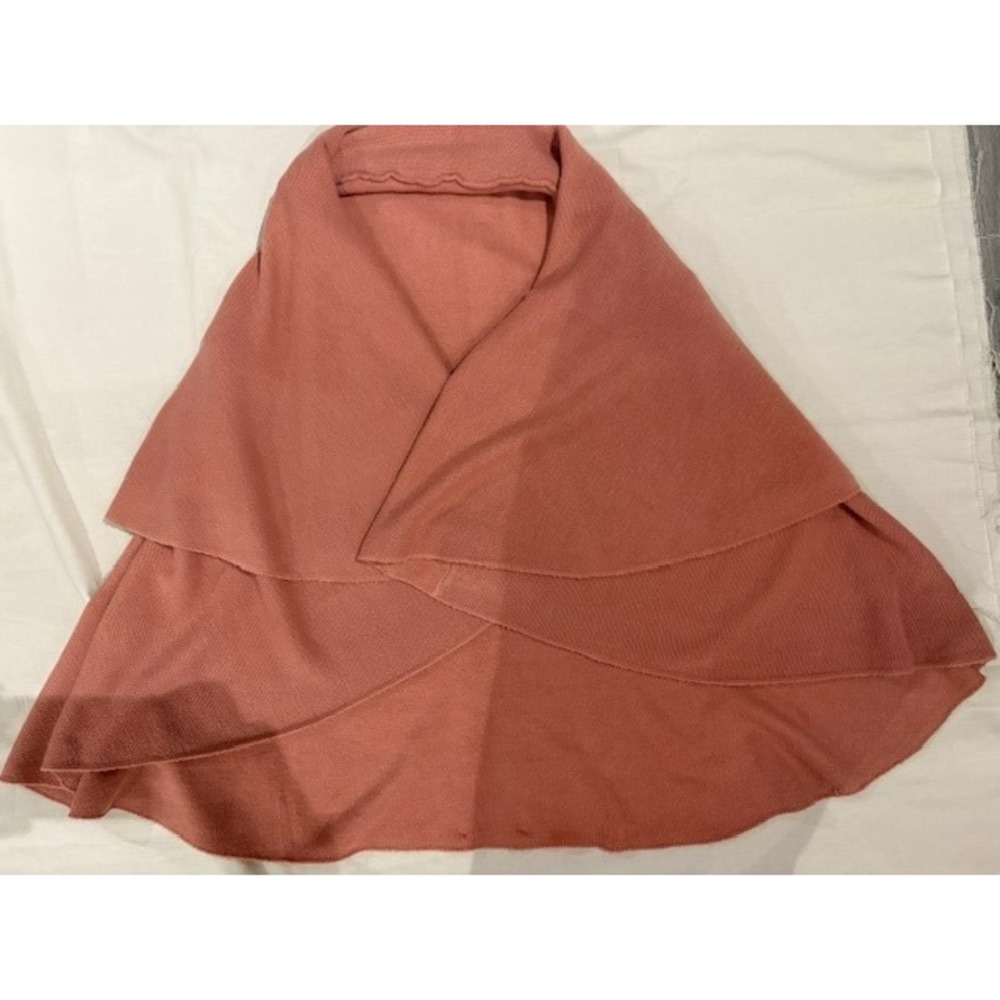 Look Women's Knit Poncho Wrap with Arm Slips One Size Soft Acrylic Dusty Rose